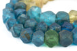 Antique Vaseline Faceted Glass Cube Beads - The Bead Chest