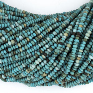 Blue Aqua Tiny Turquoise Stone Saucer Beads (2.5mm)