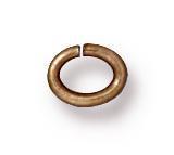 3x2mm Antiqued Brass Oval Jump Rings (Approx 500 pieces) - The Bead Chest