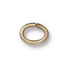 5x3.5mm Antiqued Brass Oval Jump Rings (Approx 100 pieces)