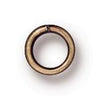 TierraCast 4mm Antiqued Brass Round Jump Rings (Approx 500 pieces)