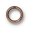 TierraCast 6mm Antiqued Brass Round Jump Rings (Approx 100 pieces)