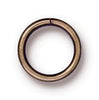 TierraCast 8mm Antiqued Brass Round Jump Rings (Approx 100 pieces)