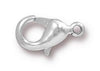 Silver Plated Lobster Clasps (12x7mm, 5 Pieces)