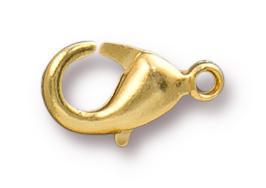 Gold Plated Lobster Clasps (12x7mm, 5 Pieces) - The Bead Chest