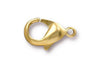 Gold Plated Lobster Clasps (15x9mm, 5 Pieces)