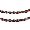 Dark Brown Oval Wooden Arabian Prayer Beads (5x8mm)