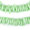 Pistachio Green Annular Wound Dogon Beads (14mm)