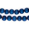 Blue Round Druzy Agate Beads (10mm)