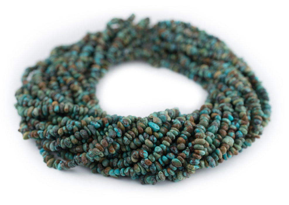 Natural Turquoise Stone Chip Beads (3x6mm) - The Bead Chest