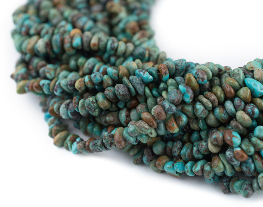 Natural Turquoise Stone Chip Beads (3x6mm) - The Bead Chest