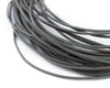 0.8mm Grey Round Leather Cord (15ft)