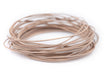 0.8mm Natural Round Leather Cord (15ft) - The Bead Chest