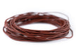 0.8mm Brown Round Leather Cord (15ft) - The Bead Chest