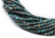 Dark Turquoise Stone Heishi Beads (3mm) - The Bead Chest