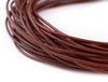 0.8mm Brown Round Leather Cord (15ft)