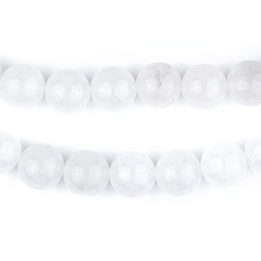 Round White Jade Beads (10mm) - The Bead Chest