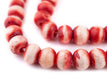 Red Rustic Bone Mala Beads (10mm) - The Bead Chest