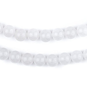 Round White Jade Beads (8mm)