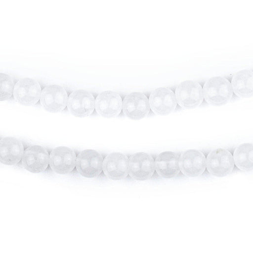 Round White Jade Beads (6mm) - The Bead Chest