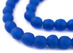 Dark Azul Recycled Glass Beads (11mm) - The Bead Chest