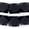 Black Diamond Cut Natural Wood Beads (20mm)