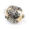 Round Afghan Tribal Brass Bead (26x20mm)