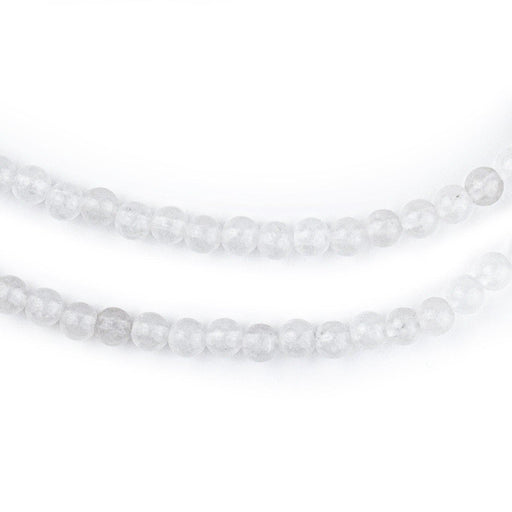 Round White Jade Beads (4mm) - The Bead Chest