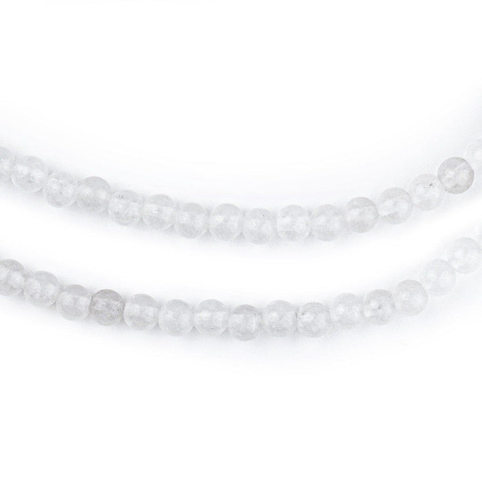 Round White Jade Beads (4mm) - The Bead Chest