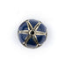 Lapis-Inlaid Afghan Tribal Silver Bead (20mm) - The Bead Chest
