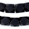 Black Diamond Cut Natural Wood Beads (17mm)