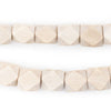 Cream Diamond Cut Natural Wood Beads (12mm)