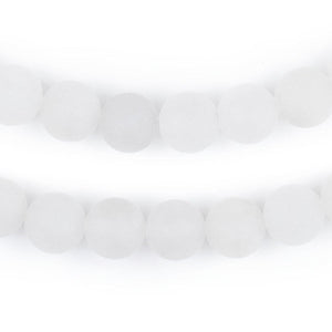 Matte Round White Jade Beads (10mm)