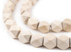 Cream Diamond Cut Natural Wood Beads (12mm) - The Bead Chest