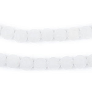 Matte Round White Jade Beads (8mm)