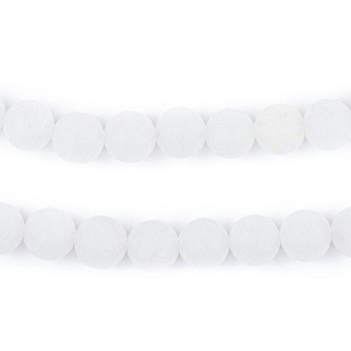 Matte Round White Jade Beads (8mm) - The Bead Chest