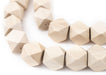 Cream Diamond Cut Natural Wood Beads (17mm) - The Bead Chest
