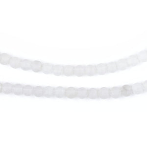 Matte Round White Jade Beads (4mm)
