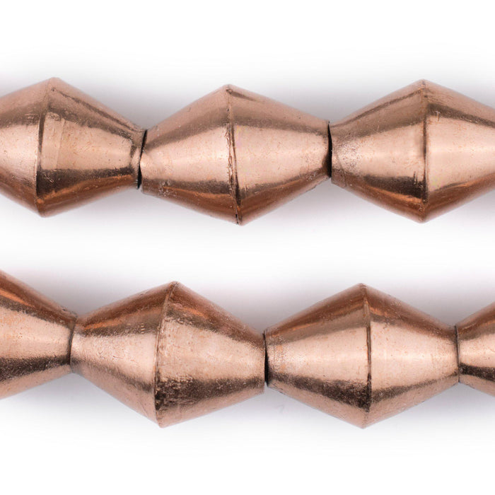 Copper Mali Bicone Beads (22x16mm) - The Bead Chest