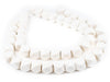 White Diamond Cut Natural Wood Beads (17mm) - The Bead Chest