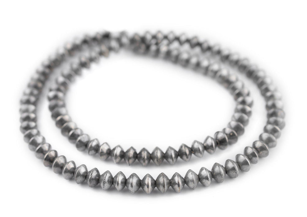Ethiopian Silver Saucer Beads (8mm) - The Bead Chest