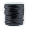 6.0mm Black Flat Leather Cord (75ft)