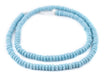 Baby Blue Java Glass Donut Beads (6mm) - The Bead Chest