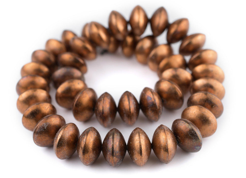 Ethiopian Copper Saucer Beads (24mm) - The Bead Chest