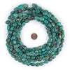 Dark Aqua Turquoise Oval Beads (15x8mm)