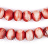 Red Rustic Bone Beads (14mm)