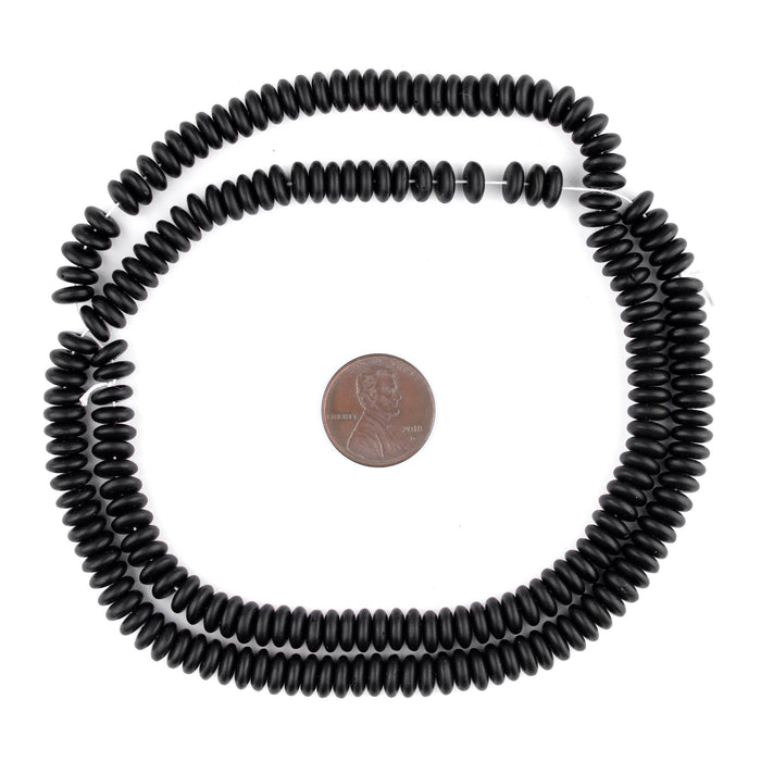 Czech Black Button Beads (6mm) - The Bead Chest