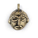 Round African Brass Mask Pendant (21x27mm) - The Bead Chest
