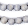 Light Grey Round Natural Wood Beads (16mm)