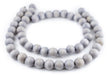 Light Grey Round Natural Wood Beads (16mm) - The Bead Chest